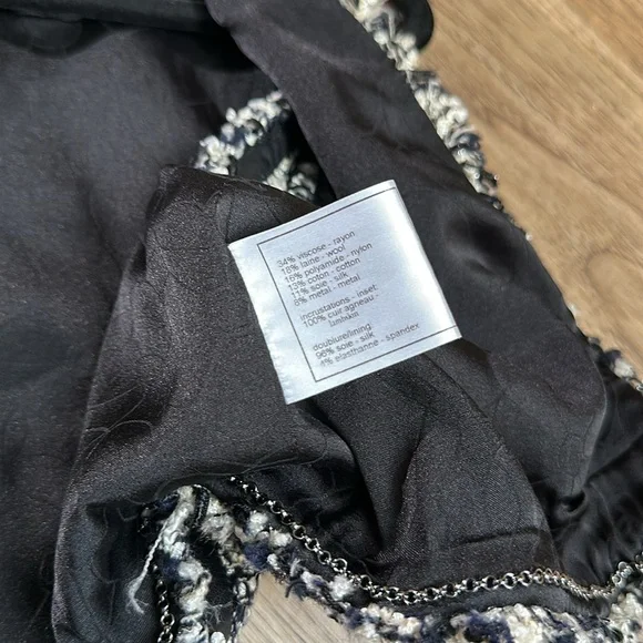 Chanel tweed + leather vest